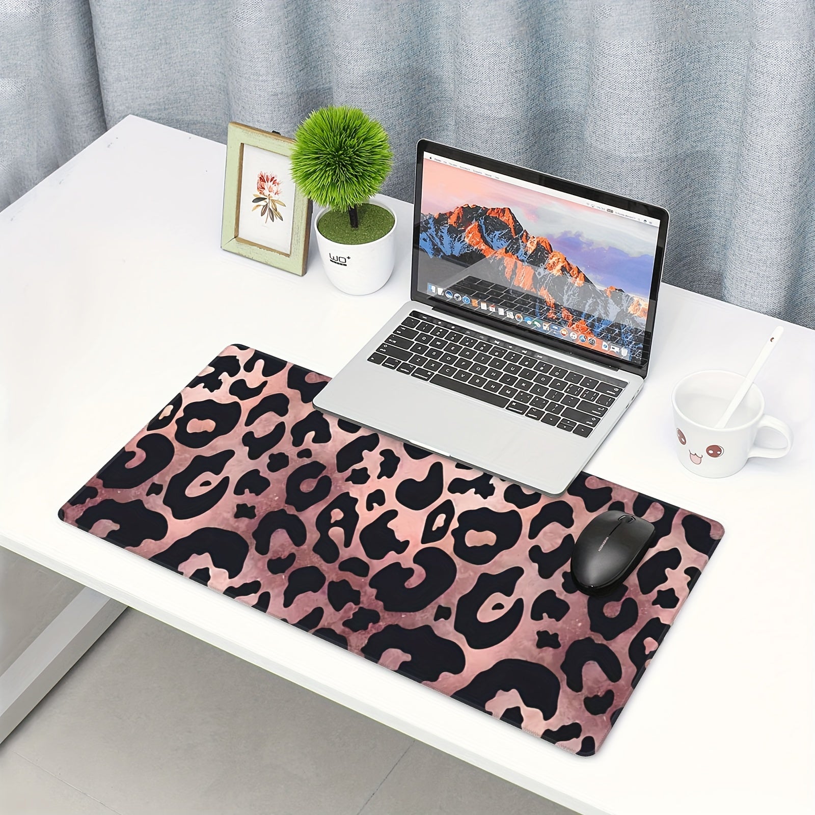 Leopard Print Desk Mat 80x40cm Gaming Mouse Pad