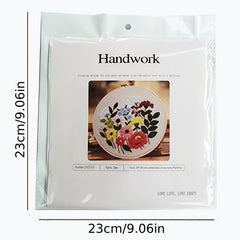 Embroidery Starter Kit Merry Christmas Pattern Cloth Thread Cross Stitch