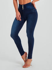 Stretchy High Rise Skinny Jeans Slim Fit Curve Sculpting High Waist Jean Pants