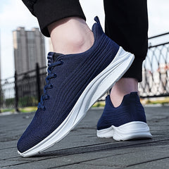 Men's Breathable Knitted Running Shoes Lightweight Sneakers