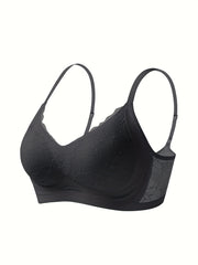 Lace Wireless Bra Push Up Intimates Comfy & Breathable Women's Lingerie
