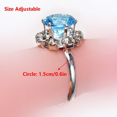 10pcs Kids Crystal Gem Cartoon Rhinestone Ring Set