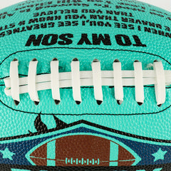 Engraved Football Size 9 To My Son From Dad Christmas Gift