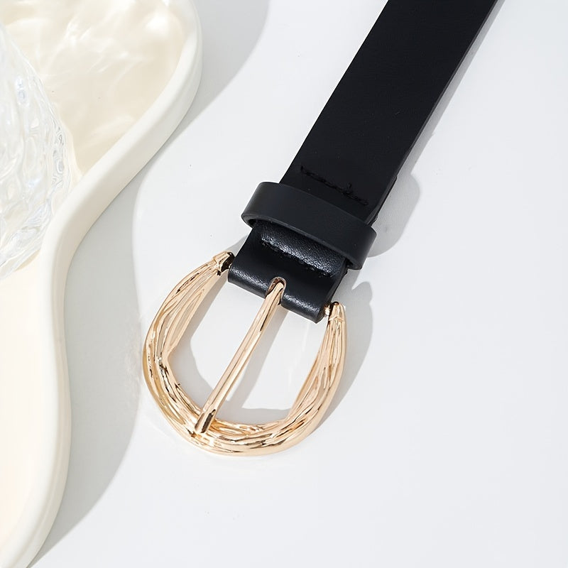 Retro Minimalist Casual Belt for Men, Round Belt with Jeans, Versatile
