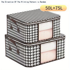 Large Clothes Storage Box Portable Quilt Container Organizer