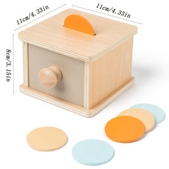 Wooden Coin Bank Toy for Kids Shape Matching Game Enhances Early Math Skills