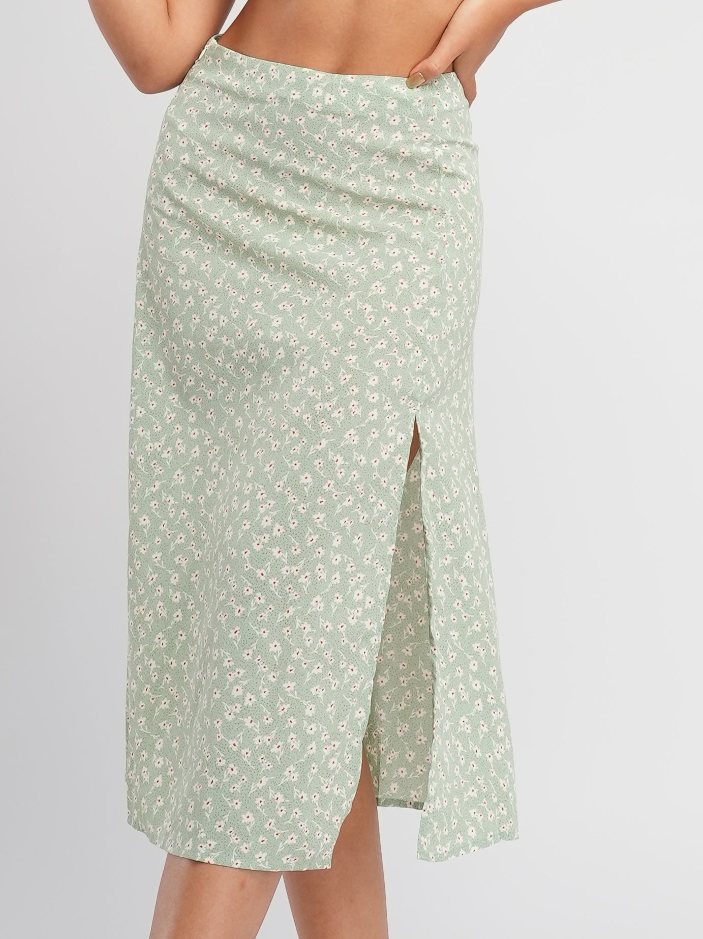 Ditsy Floral Slit Skirt Casual Loose Summer Women's Clothing