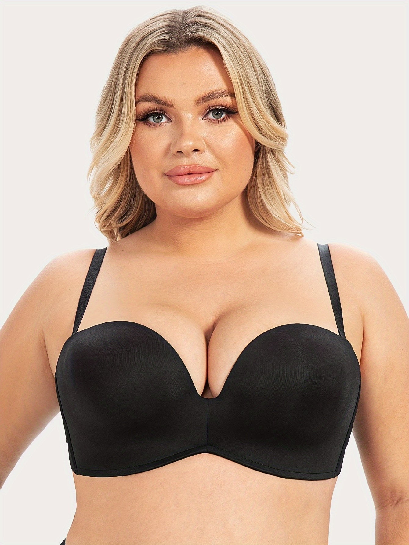Plus Size Strapless Push Up Minimizer Bra