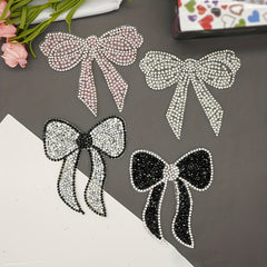 Rhinestone Bowknot Beads Ironing Drilling Hot Melt Adhesive DIY Accessories
