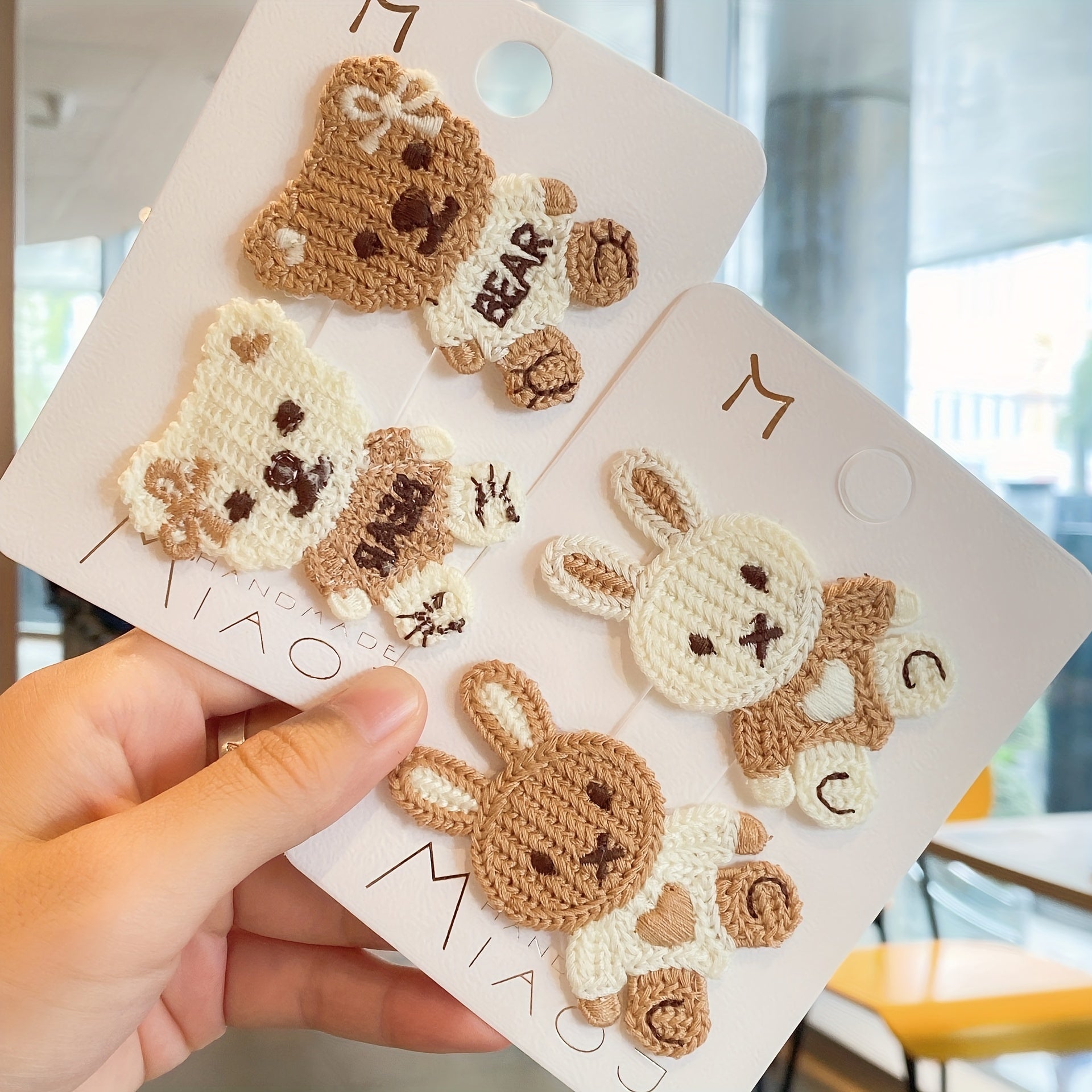 Knitting Bear Hairpin Soft Bunny Bangs Clip Hairpin Hair Accessories