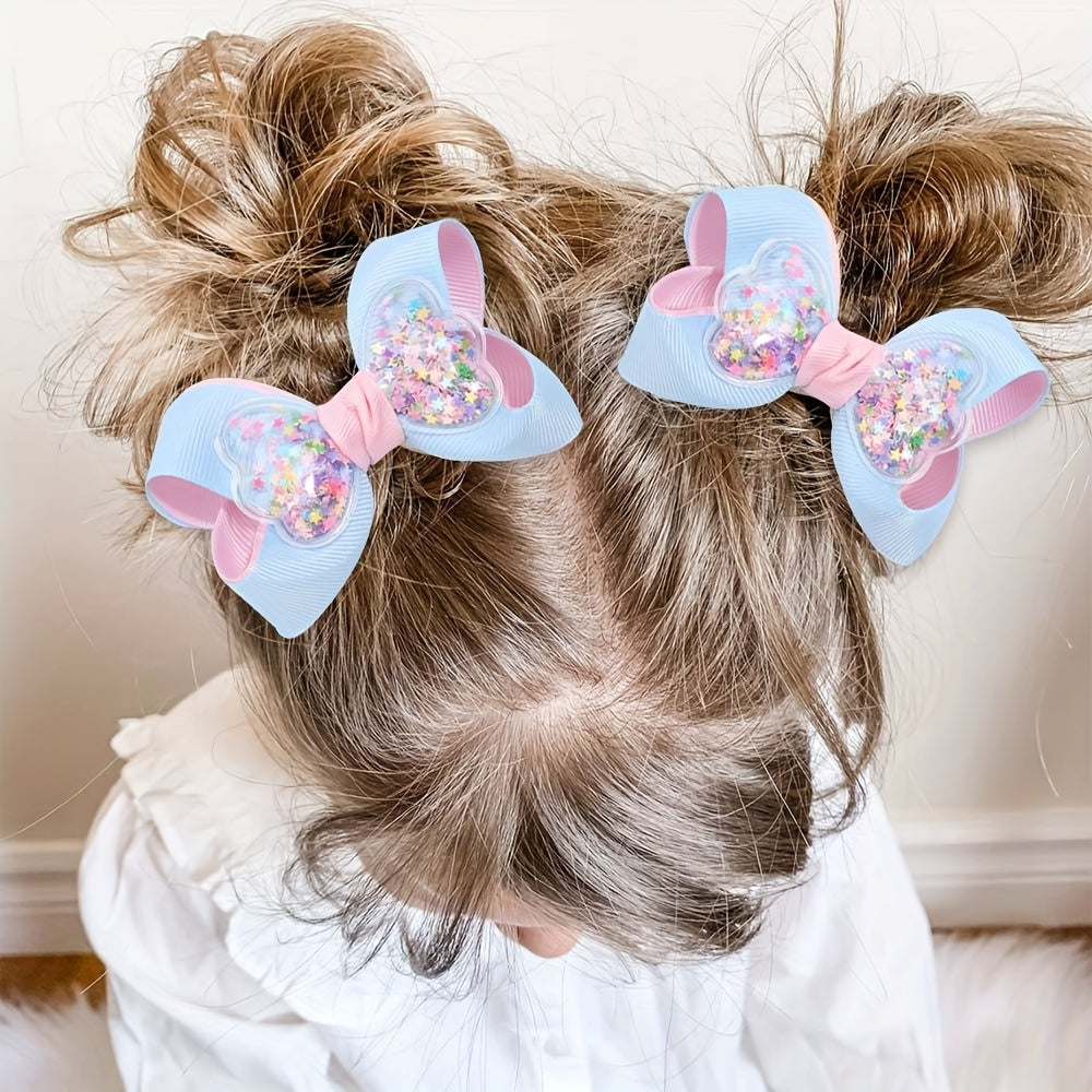 Star Bow Hair Clips for Baby Girls