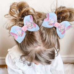 Star Bow Hair Clips for Baby Girls