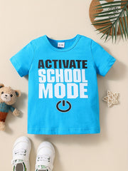 Baby Boys School Mode Cotton T shirt Casual Summer Clothes
