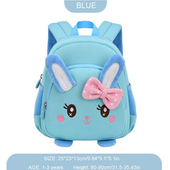 3D Cartoon Rabbit Kids Backpack for School Boys Girls