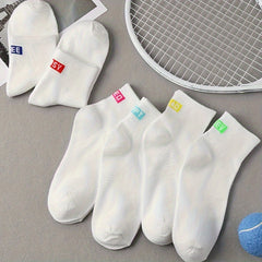 6 Pairs Letter Print Socks Women's Stockings & Hosiery