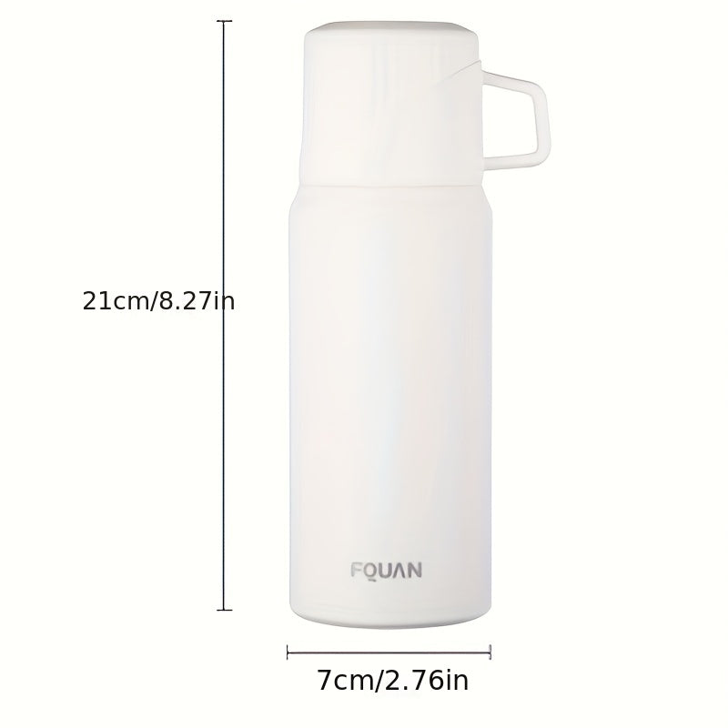 450ml Vacuum Flask With Cup Lid Insulated Water Bottle for Hot/Cold Beverages