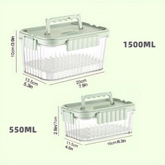 2pcs Fruit Box With Fork Outdoor Camping Storage Box