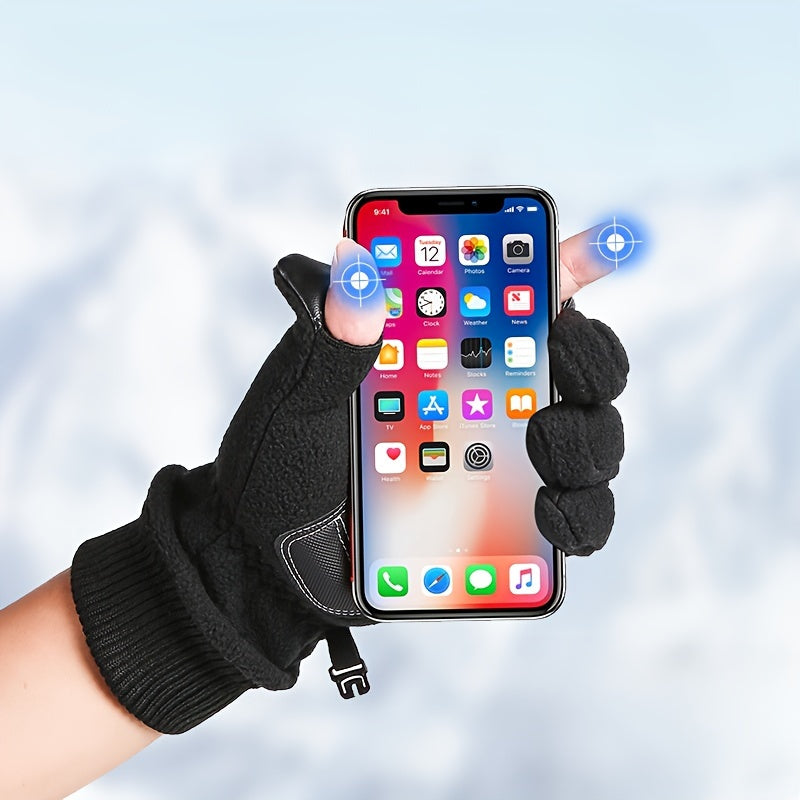 Men's Winter Cycling Gloves Touch Screen Waterproof Windproof Sports Gloves
