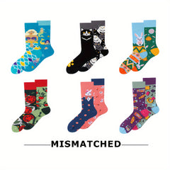 Colorful Funny Socks Novelty Crew Socks For Men Women Warm Thick Breathable Comf