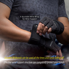 Full Palm Protection Sports Gloves for Weightlifting Fitness Exercise