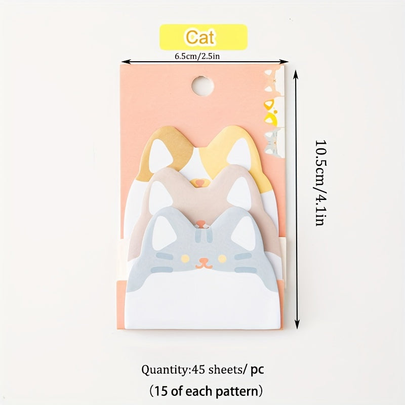 180 Sheets Cartoon Animal Sticky Notes for Home Office School Supplies
