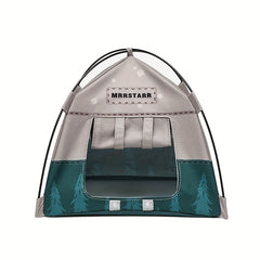 Mini Grey Doll Tent Portable Camping Scene Accessory Mesh Windows & Storage