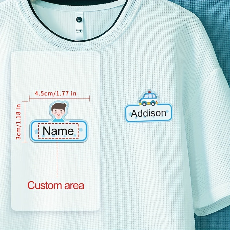 Girl Name Stickers 4.5x3cm Waterproof Sewable Tag Clothes Bag