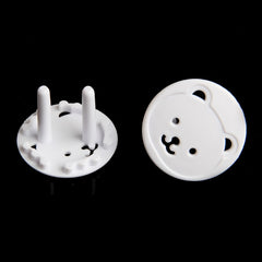 10pcs Round Baby Socket Cover Bear 2 Pin Hole Power Protection Cover