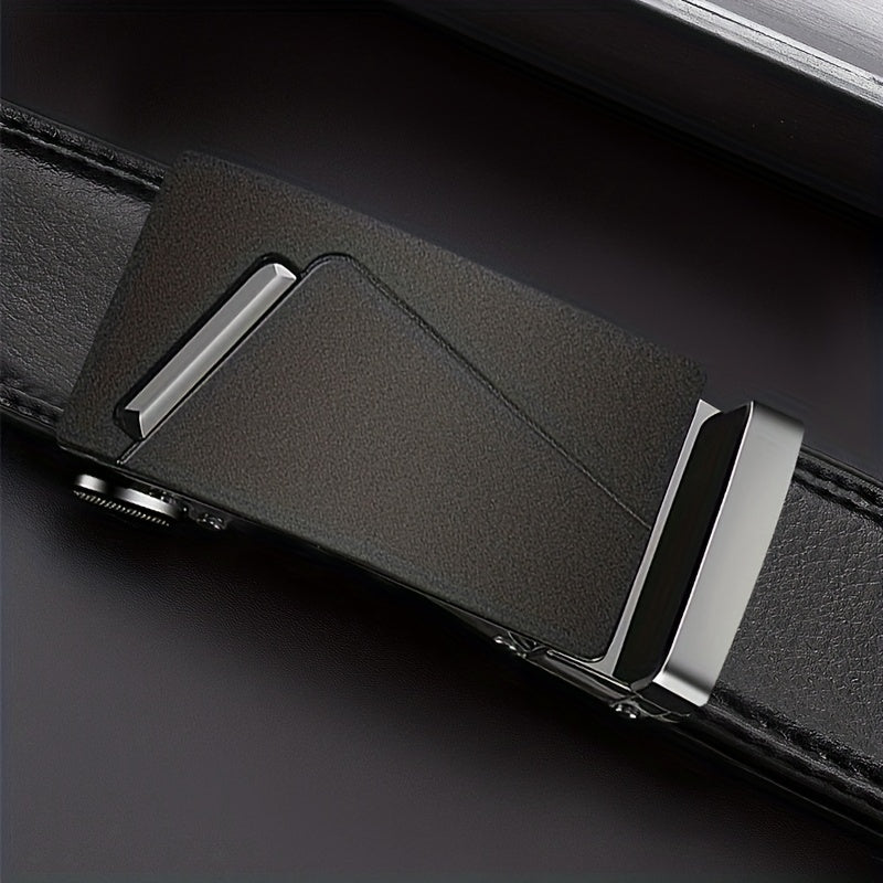 Men's Business Automatic Buckle Belt for Father's Birthday