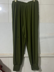 2 Piece Casual Outfit: Solid Top & Drawstring Pants Set