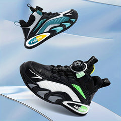 Unisex Kid's Basketball Shoes Rotating Buckle Sneakers