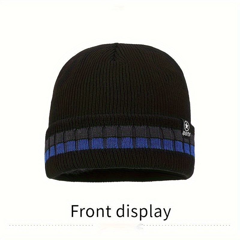 Men's Coldproof Windproof Fleece Knitted Beanie Hat