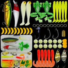 Freshwater Fishing Lures Kit for Bass Trout Crappie Salmon 72pcs