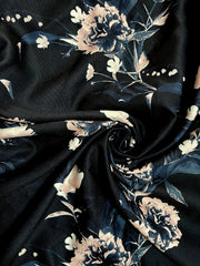 Floral Blazer Women's Shawl Collar Blouse