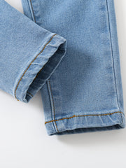 Toddler Girls Washed Jeans Skinny Slim Fit Denim Pants Kids Summer Clothes