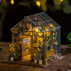 3D Jigsaw Puzzle Happiness Flower Room Mini Cabin Scene Gift