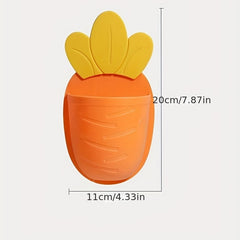 Carrot Shaped Bathroom Toothbrush Rack Wall Mounted