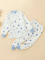 Kids' Bear Print Polka Dot Pajamas