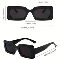 Y2K Rectangle Sunglasses Minimalist Block Glasses Outdoor Eyewear UV400