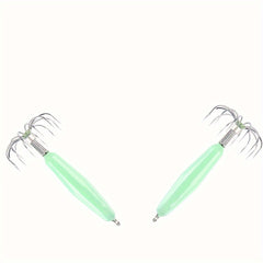2pcs Barbless Squid Hook Stainless Steel Squid Jig Fishing Tackle