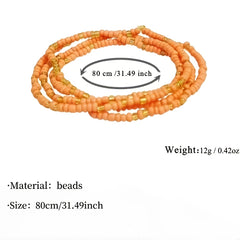 Boho Beach Waist Beads Chains for Women Layered Body Jewelry