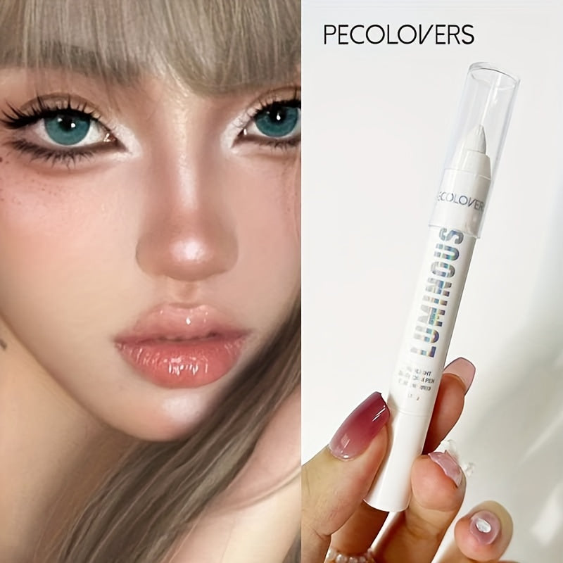 Glitter Silvery Eyeshadow Pen Waterproof Shimmer Matte Eyelid Under Crease Stick