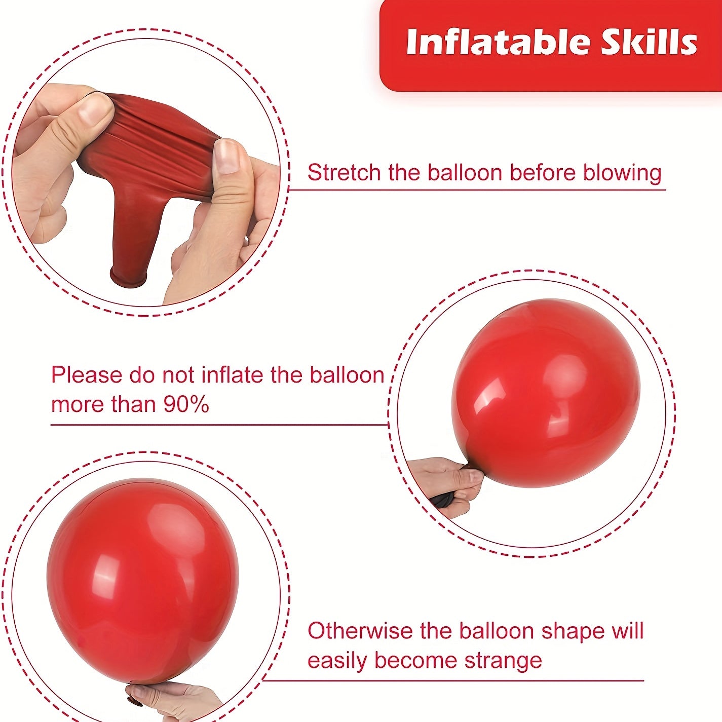 87pcs Red Balloons for Birthday, Wedding & Baby Shower Decor