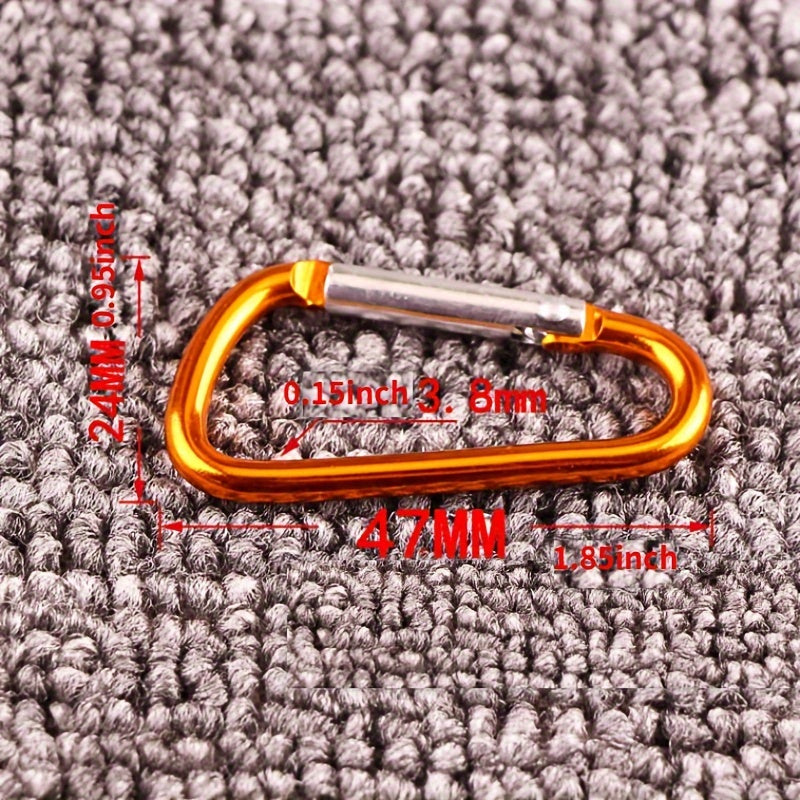 10pcs Aluminum Spring Snap Hook Carabiner Metal Keychain Buckle