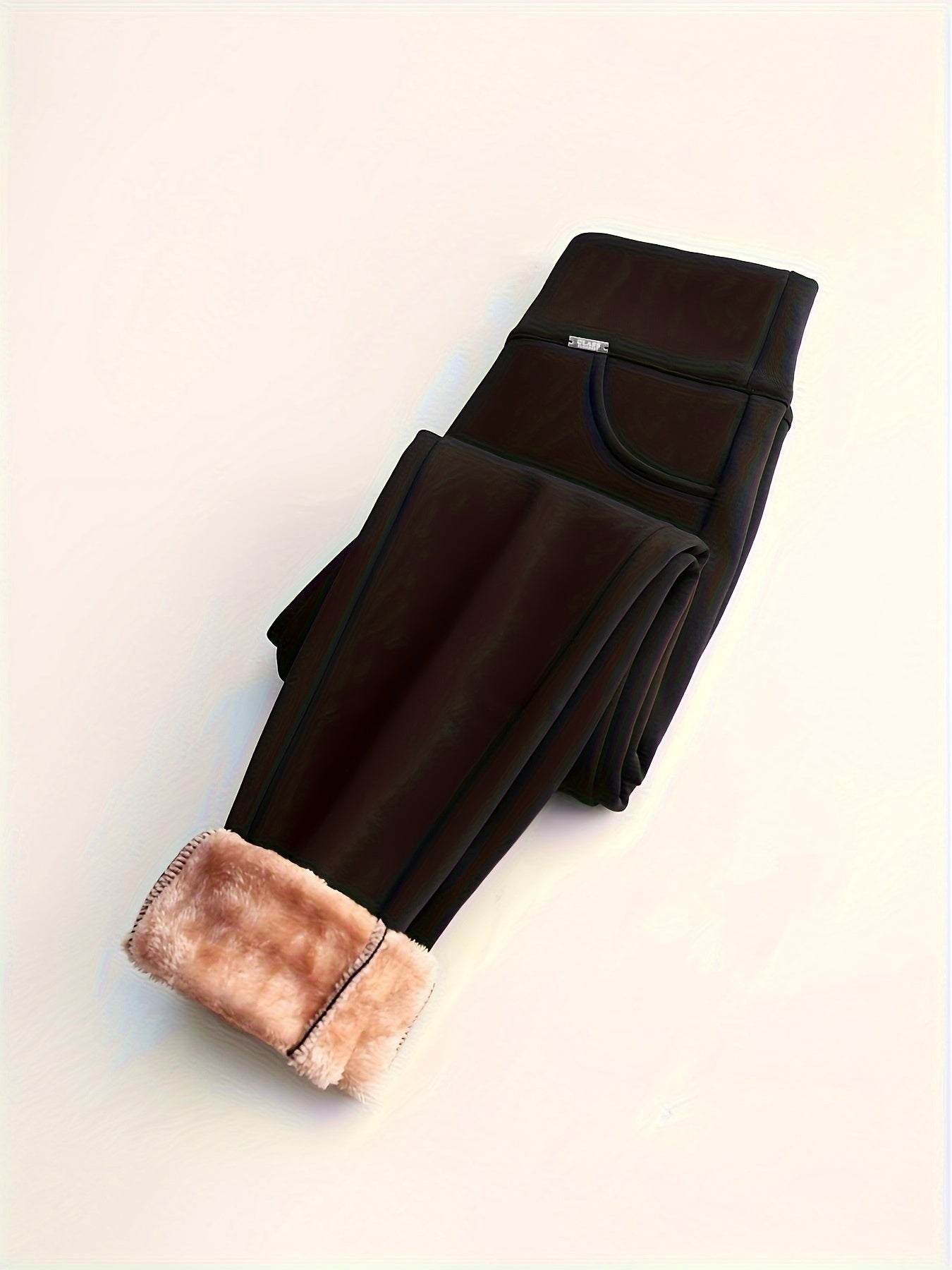 Plush Lined Thermal Pants Soft & Comfy Slim Elastic Tights