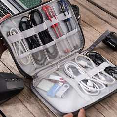 Slim Portable Storage Bag for Electronics Accessories with Zipper