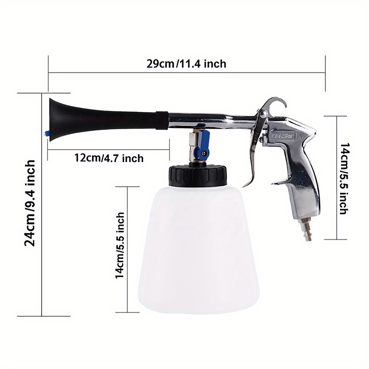 Turbine Cleaning Gun Car Interior Spray Kit 1L Foam Bottle