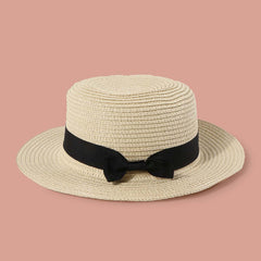 Bow Tie Straw Hat For Women Ladies Chinese Year Christmas For Her