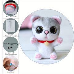 Small Animal Wool Felt DIY Set - Wool, Needles, Accessories