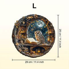 Moonlit Reader Wooden Puzzle Enchanting Nighttime Scene